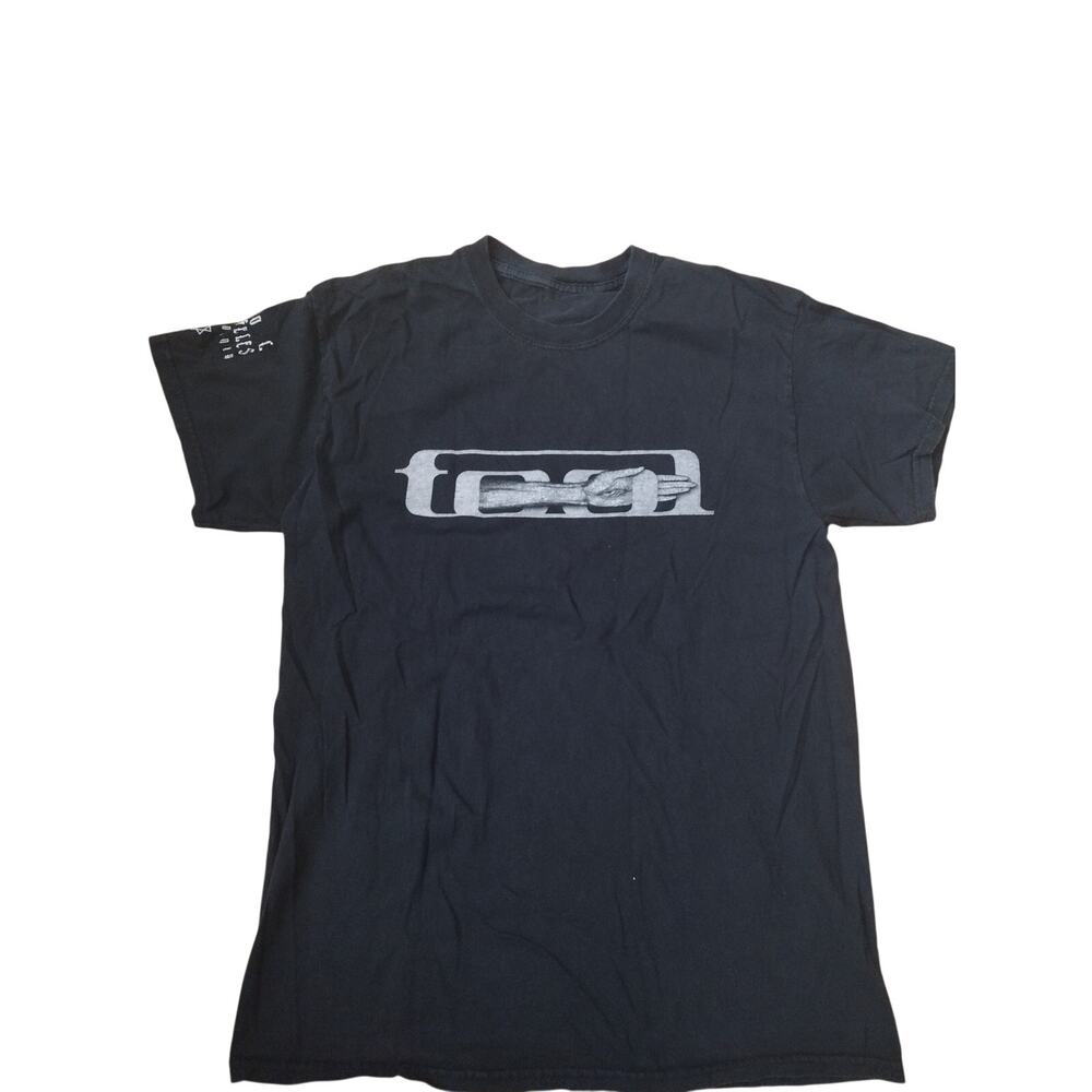 Vintage Tool Band T-Shirt Black Graphic Tee Spine Art Concert Tour, Size Meduium